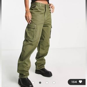 Dr Denim Bella cargo pants in thyme